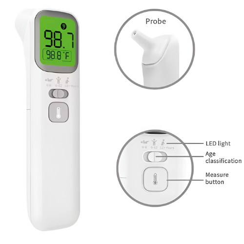 Digital Infrared Thermometer with High Accuracy and Memory Storage - Enviro Testers