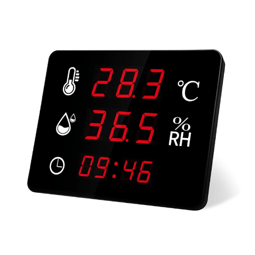 Enviro Testers Wall-Mount LED Thermometer And AE Hygrometer
