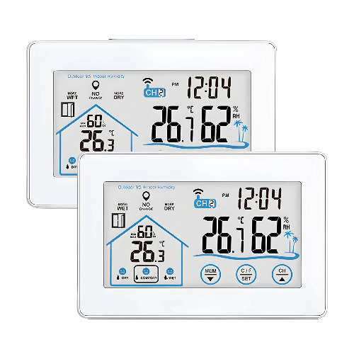Enviro Testers Touch Screen LCD Weather Station With Hygrometer