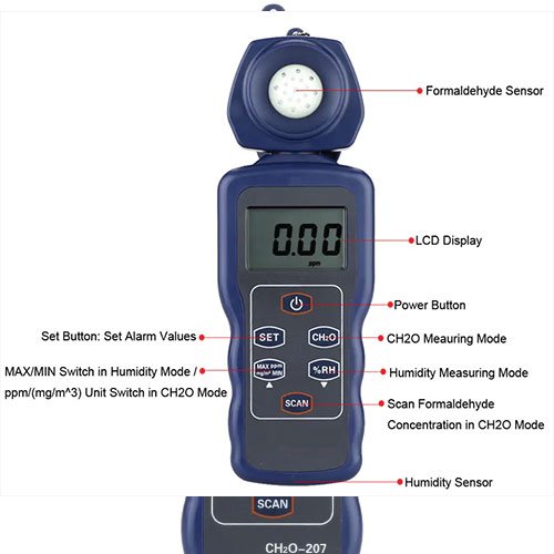 Enviro Testers Portable Formaldehyde Tester Hygrometer