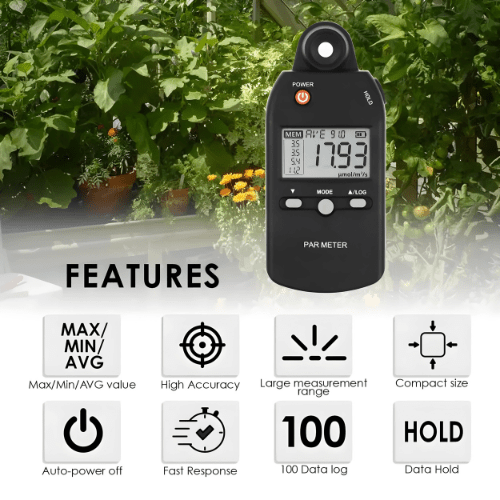 Enviro Testers Advanced Digital PAR Meter Indoor Tester