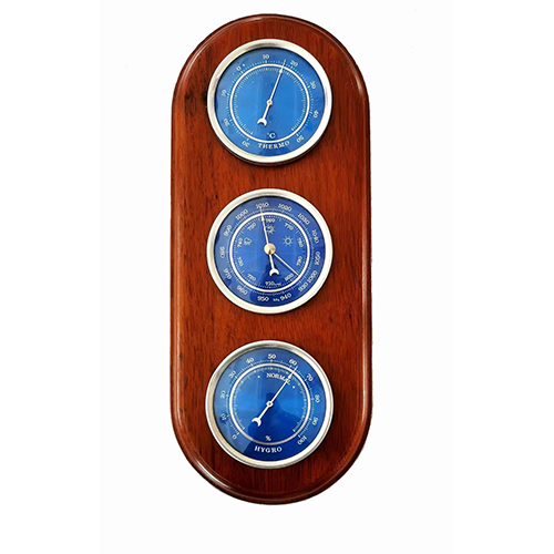 Wood Frame Weather Station with Barometer and Hygrometer - Enviro Testers