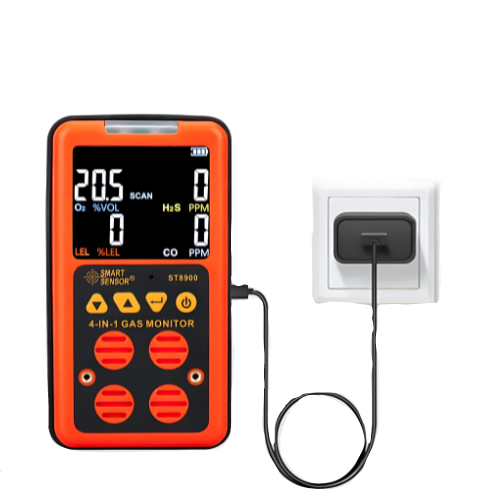 Enviro Testers 4 in 1 Multi Gas Detector Monitor - Segment Type LCD Display Type