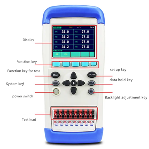Product-ID-ETETDL-105-2.png Enviro Testers Handheld 8 Channels Temperature Data Logger Meter With ARM Micro Processor