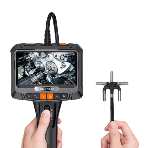 Enviro Testers Dual-Lens 360 Degrees Industrial Steerable Endoscope - High-Definition Camera