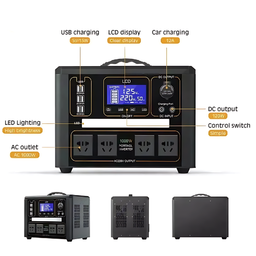 ETEPP-137-2.png 300 W/500 W/1000 W/2000 W Portable Power Station With LCD Screen - Enviro Testers