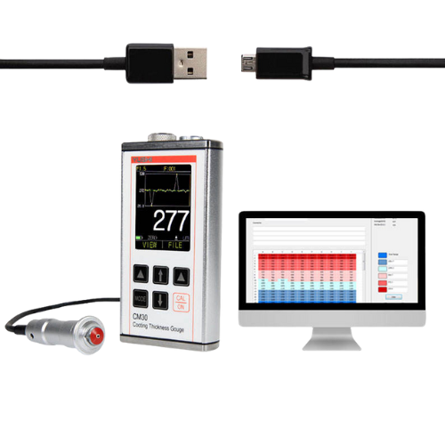 ETEPSTG-009-2.png Thickness Measurement Magnetic Method Waterproof Color Screen Thickness Gauge with USB – Enviro Testers
